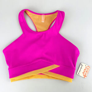 Free People Palm Springs Sports Bra Size XS Extra Small Living Magenta OB1265465